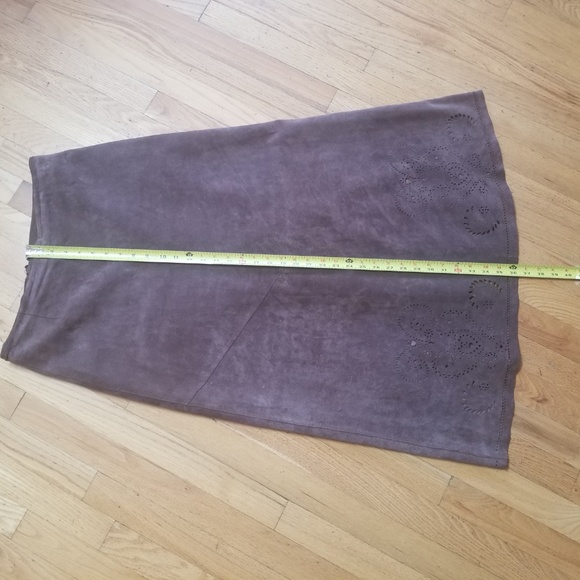 Siena Studio Brown Suede Skirt - Size 14 - Picture 2 of 7